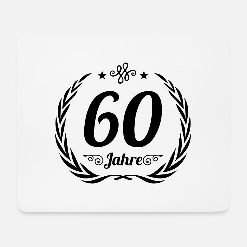 60 jahre kranz - Mousepad (Querformat) - Weiß