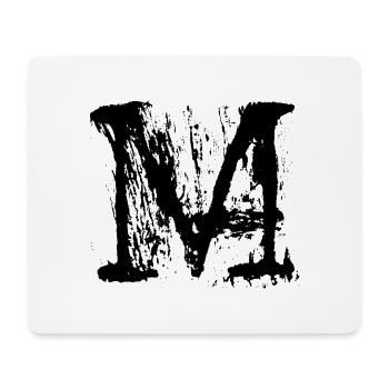 M - Mousepad (Querformat) - Weiß - Vorne