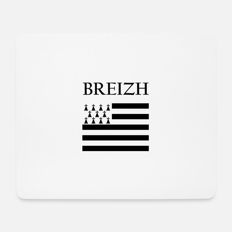 Brittany flag - Mouse Pad (horizontal) - white