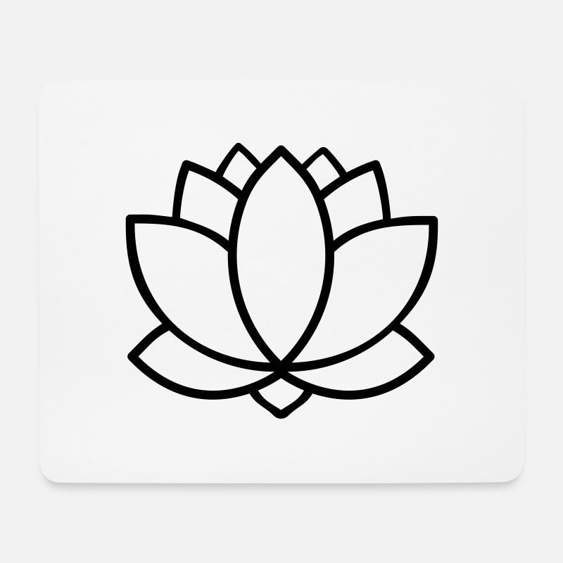 Lotus - Mousepad (Querformat) - Weiß