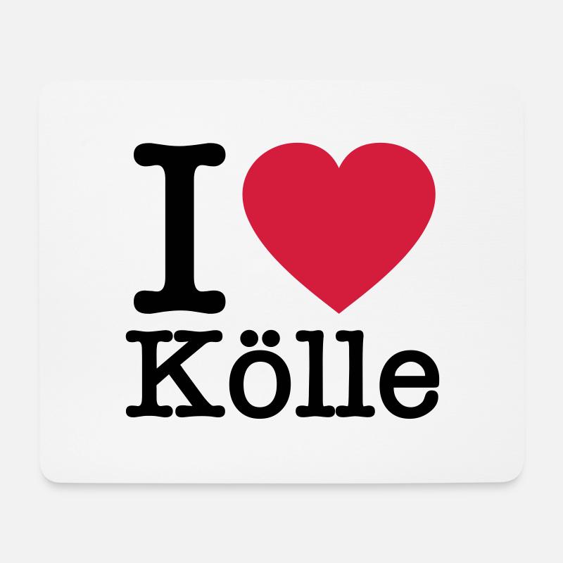 I Love Köln - Kölle - Colonia - Mousepad (Querformat) - Weiß