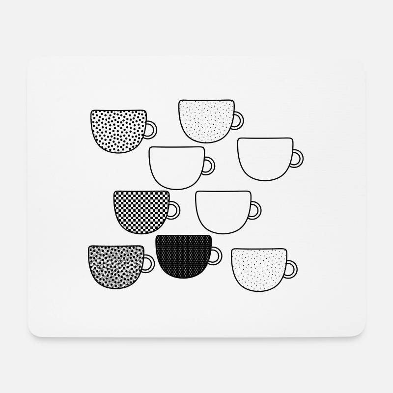 Tassen - Mousepad (Querformat) - Weiß