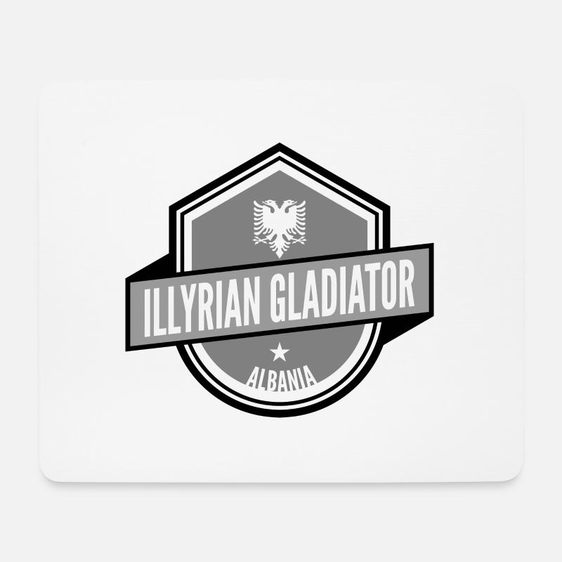 Grau Illyrian Gladiator Albania - Mousepad (Querformat) - Weiß