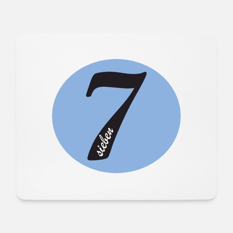 7 sieben - Mousepad (Querformat) - Weiß