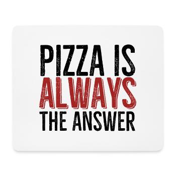 La pizza est toujours la réponse - Tapis de souris (format paysage) - blanc - Devant