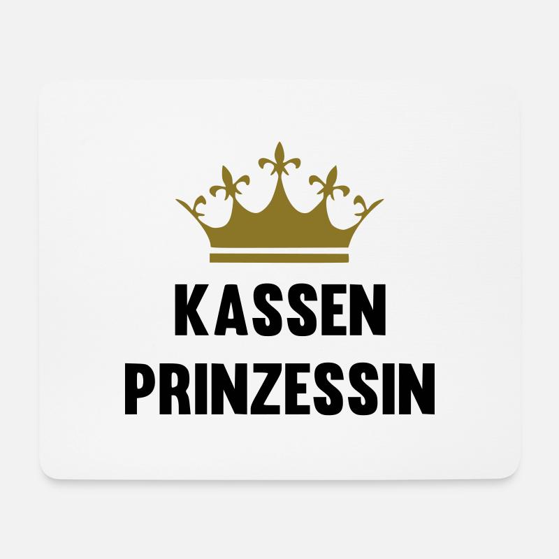 Kassen Prinzessin - Mousepad (Querformat) - Weiß