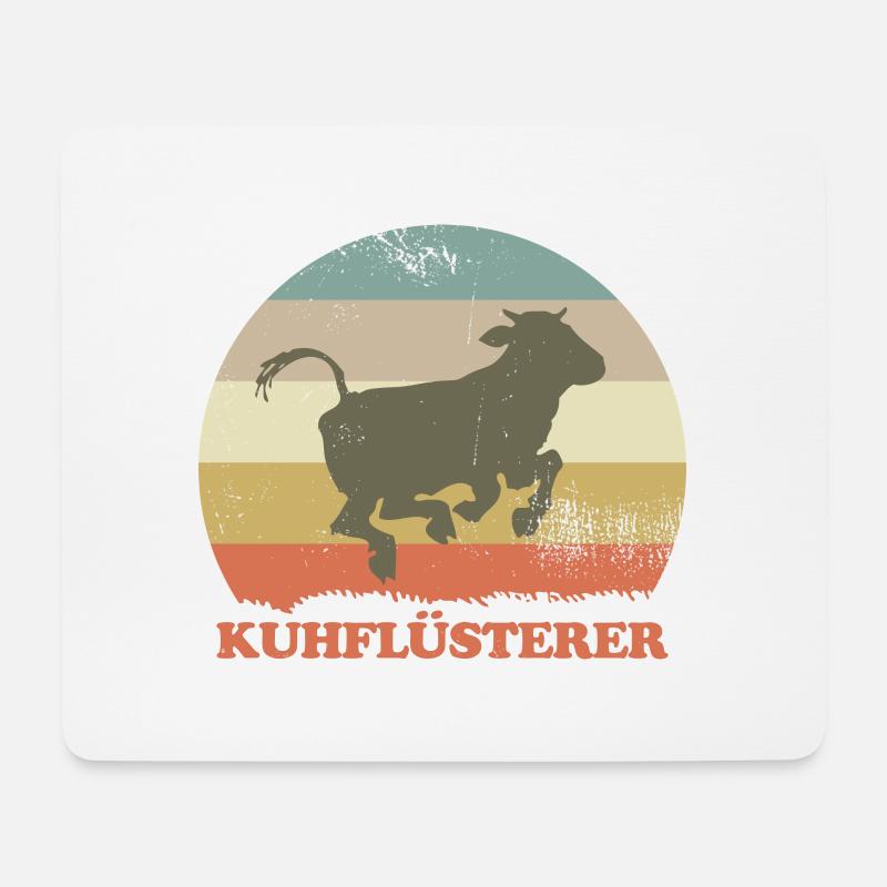 Kuhflüsterer Landwirt Viehwirt Bauer - Mousepad (Querformat) - Weiß