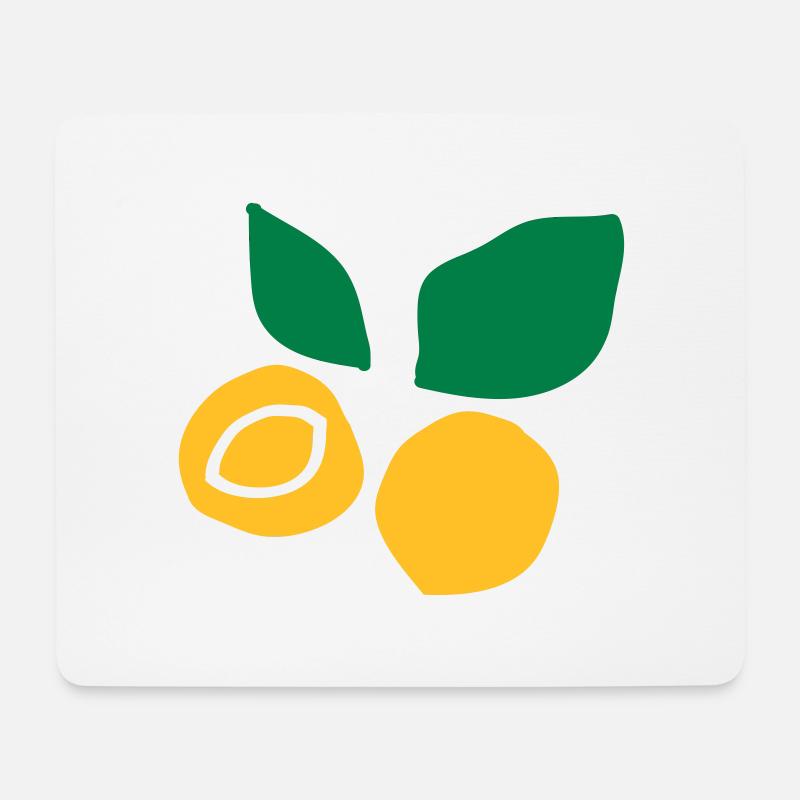 Aprikosenfrucht c2 - Mousepad (Querformat) - Weiß