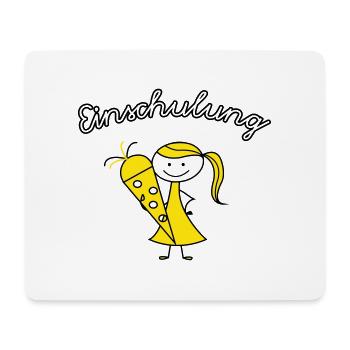einschulung mädchen - Mousepad (Querformat) - Weiß - Vorne