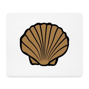 Brown Shell Logo - Tapis de souris (format paysage) - blanc - Devant