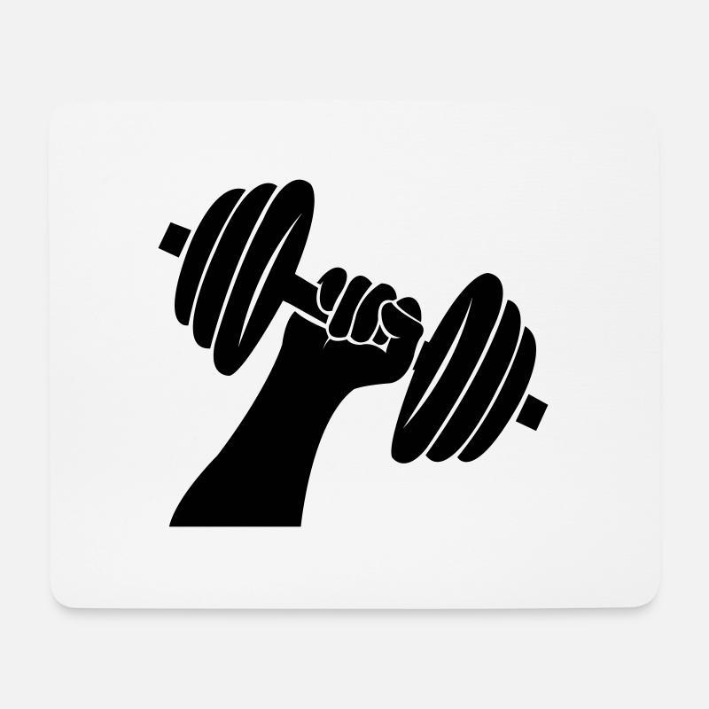 Dumbbell Weights - Mouse Pad (horizontal) - white