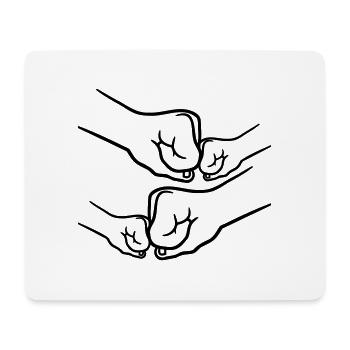 Papa Mama Kids - Mouse Pad (horizontal) - white - Front