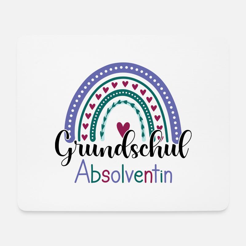 Grundschulabsolventin Abschied Grundschule Rainbow - Mousepad (Querformat) - Weiß