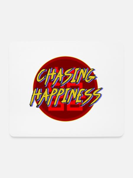 chasing happiness - Mousepad (Querformat) - Weiß