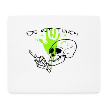 Do not touch totenkopf - Mousepad (Querformat) - Weiß - Vorne