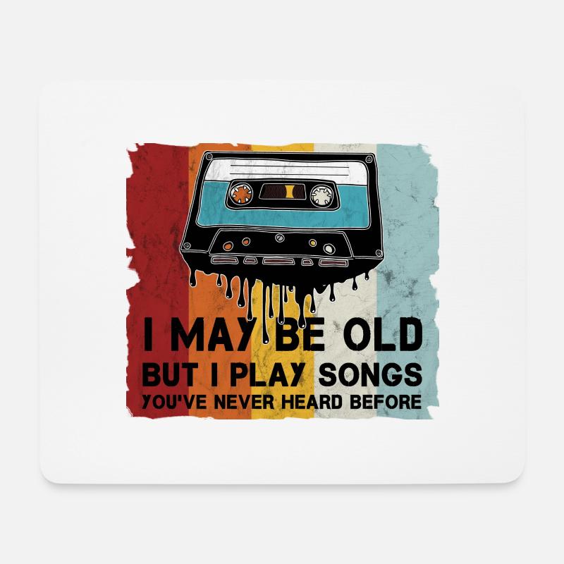 Retro Kassette Cooler Spruch - Mousepad (Querformat) - Weiß