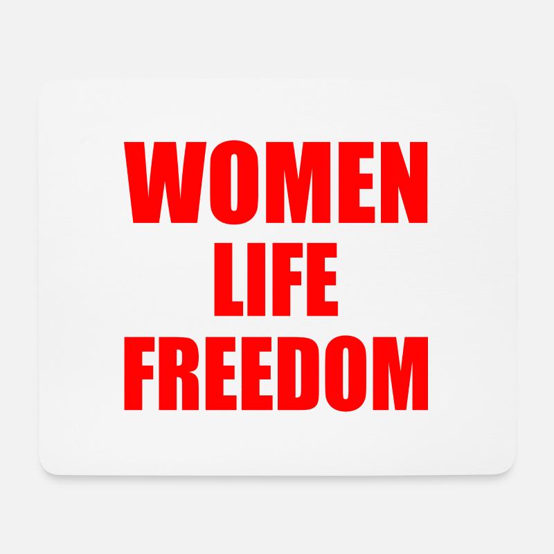 Women life freedom - Mousepad (Querformat) - Weiß