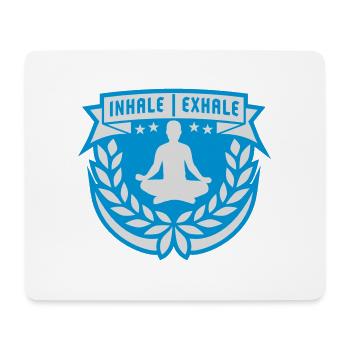 Inspirez expirez Yoga citation - Tapis de souris (format paysage) - blanc - Devant
