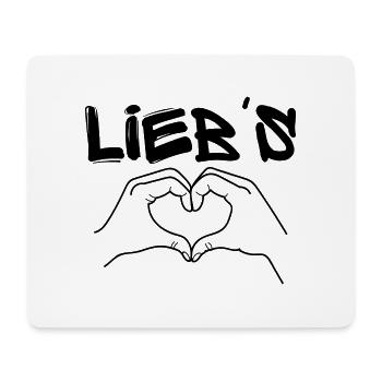 Lieb's - Cooles Design für Liebe und Valentinstag - Mousepad (Querformat) - Weiß - Vorne