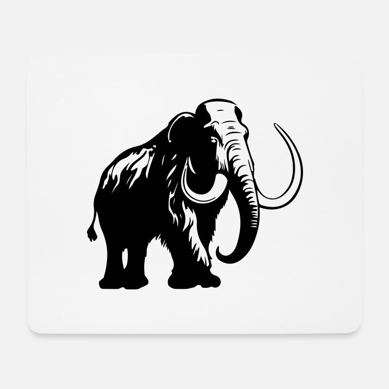 elephant - Mousepad (Querformat) - Weiß