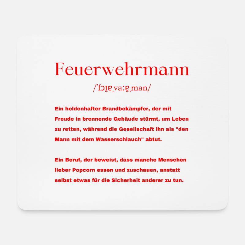 Feuerwehrmann Definition - Mousepad (Querformat) - Weiß