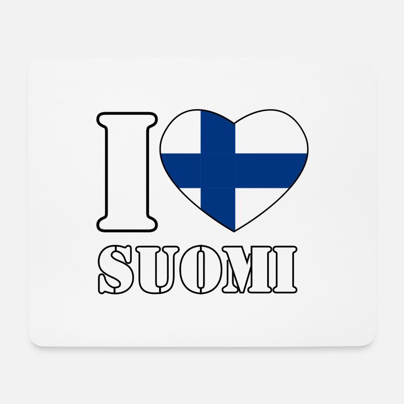 Ich liebe Finnland - Mousepad (Querformat) - Weiß