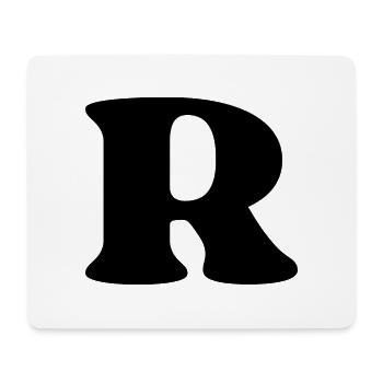 Lettre r - Tapis de souris (format paysage) - blanc - Devant