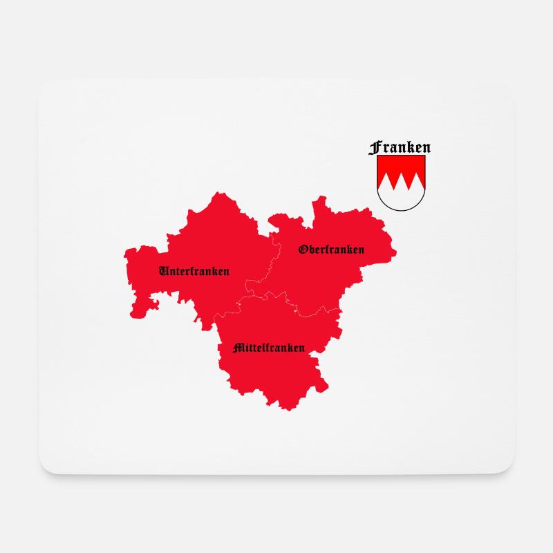 Franken - Mousepad (Querformat) - Weiß