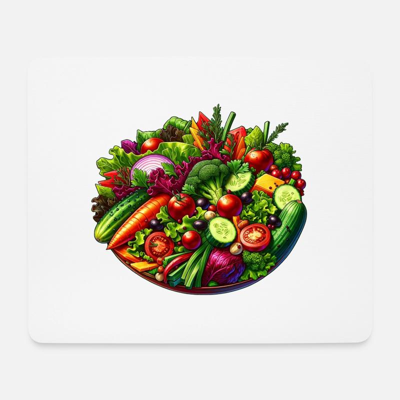 Gesund essen - Mousepad (Querformat) - Weiß
