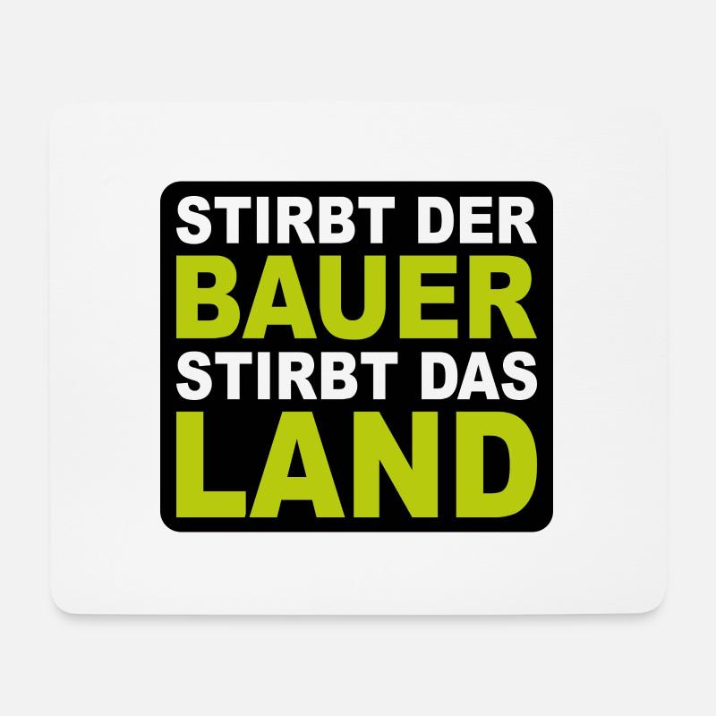 Bauern Demo Stirbt Der Bauer Stirbt Das Land - Mousepad (Querformat) - Weiß
