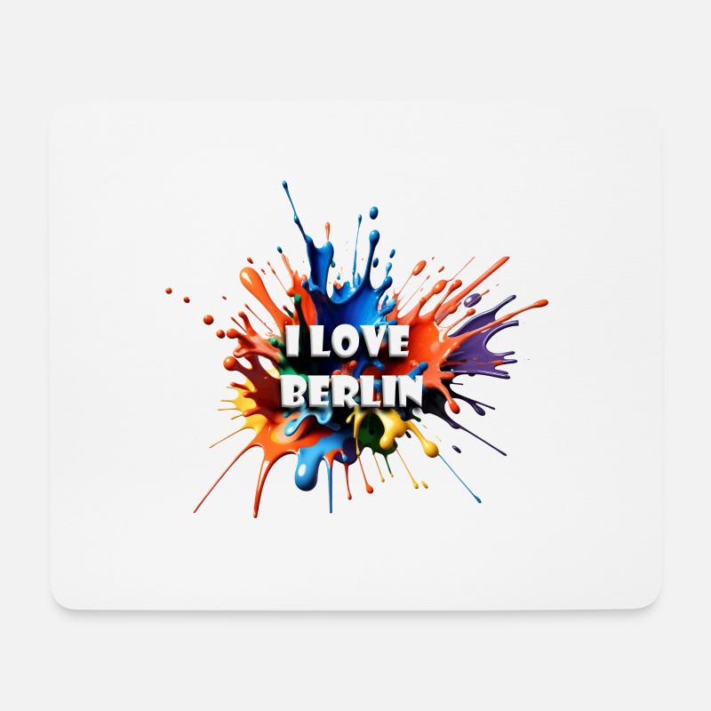 I LOVE BERLIN - Mousepad (Querformat) - Weiß
