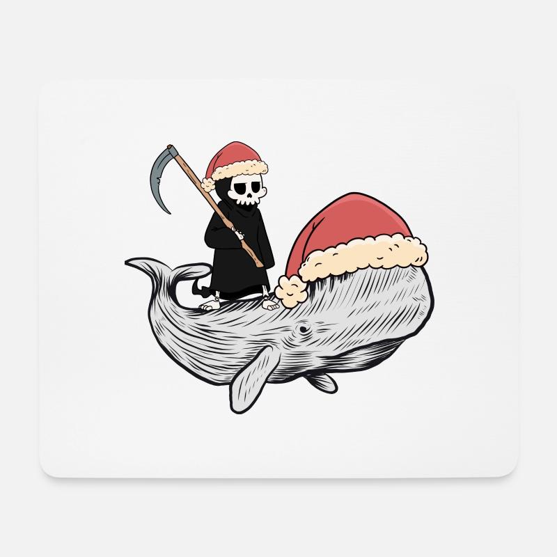 Whale Whale Death Fantasy Dark Ocean Fish Fish - Mouse Pad (horizontal) - white