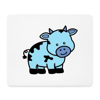 kuh - Mousepad (Querformat) - Weiß - Vorne
