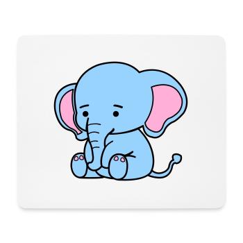 cute elephant - Mousepad (Querformat) - Weiß - Vorne