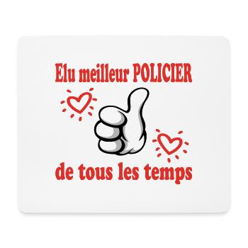 VOTED BEST POLICE OFFICER OF ALL TIME - Mouse Pad (horizontal) - white - Front