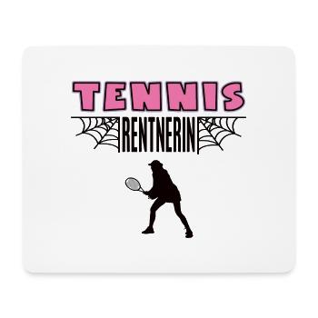 Tennis Rentnerin Tennisspielerin Rente Ruhestand - Mousepad (Querformat) - Weiß - Vorne