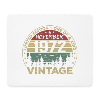 Novembre 1972 Cadeau Vintage - Né en Novembre 1972 - Tapis de souris (format paysage) - blanc - Devant