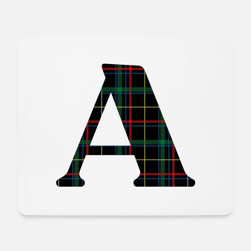 Schottisches Tartan-Monogramm - Mousepad (Querformat) - Weiß