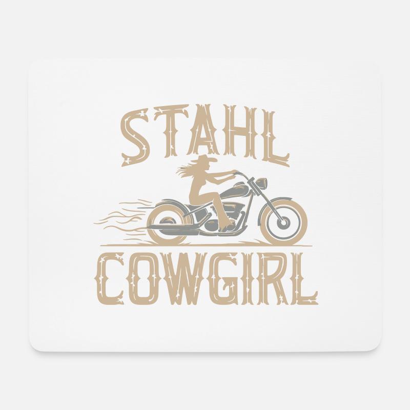 Stahl Rider - Mousepad (Querformat) - Weiß