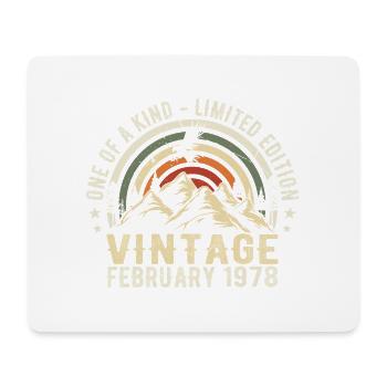 Geburtstag - Februar Geschenk Jahrgang Februar 1978 - Mousepad (Querformat) - Weiß - Vorne