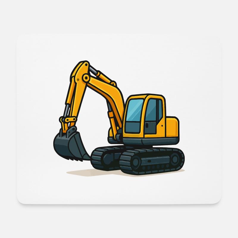 bagger comic - Mousepad (Querformat) - Weiß