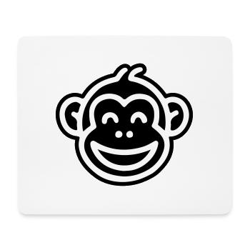 Affe Kopf Witzig - Mousepad (Querformat) - Weiß - Vorne