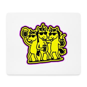 Einhorn Team Party - Mousepad (Querformat) - Weiß - Vorne