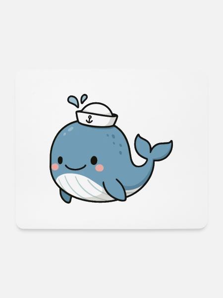 Baby Wal - Mousepad (Querformat) - Weiß