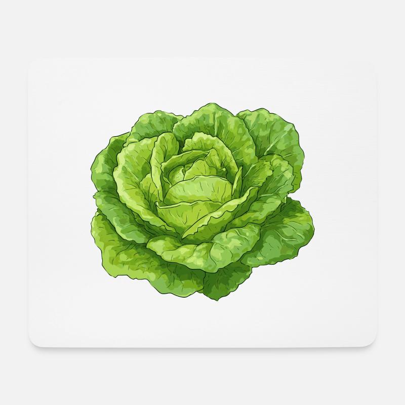 Salade - Tapis de souris (format paysage) - blanc