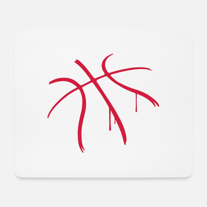 Basketball - Mousepad (Querformat) - Weiß
