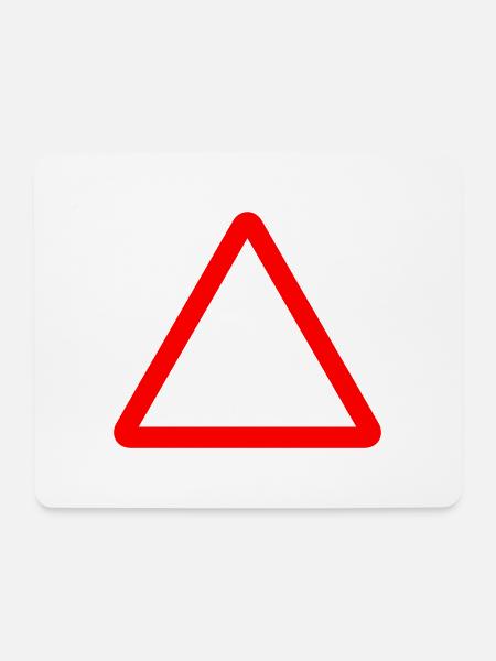 Warnschild - Dreieck - Mousepad (Querformat) - Weiß