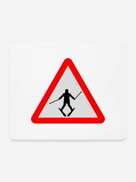 Ski - Mousepad (Querformat) - Weiß