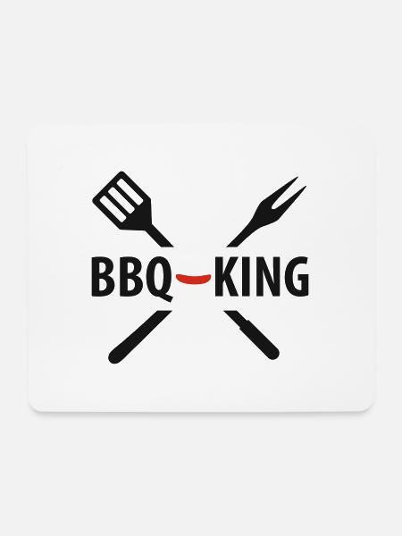 bbq king - Mousepad (Querformat) - Weiß