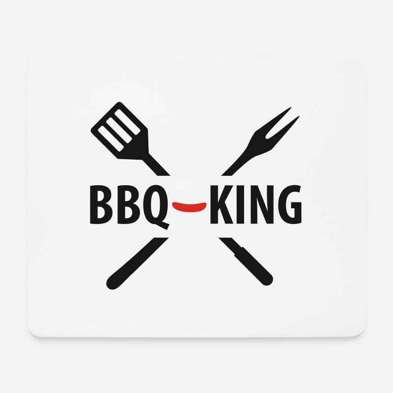 bbq king - Mousepad (Querformat) - Weiß